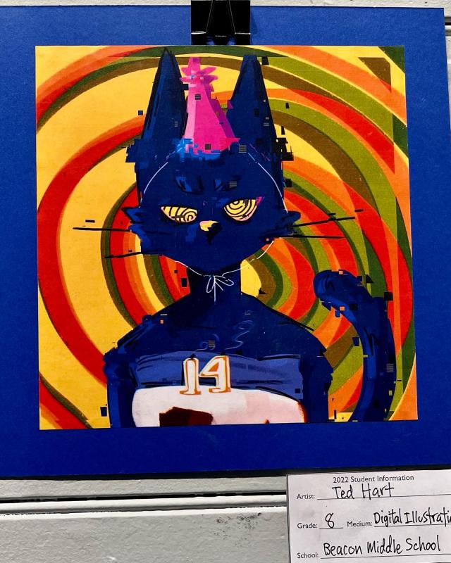 Beacon Middle student Ted Hart, who was unavailable for the group photo, created a digital illustration. SUBMITTED PHOTO